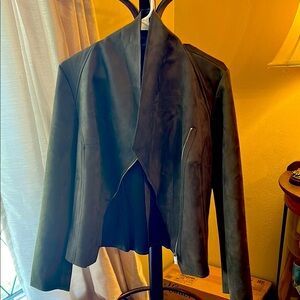 Tahari Dark Leather Jacket